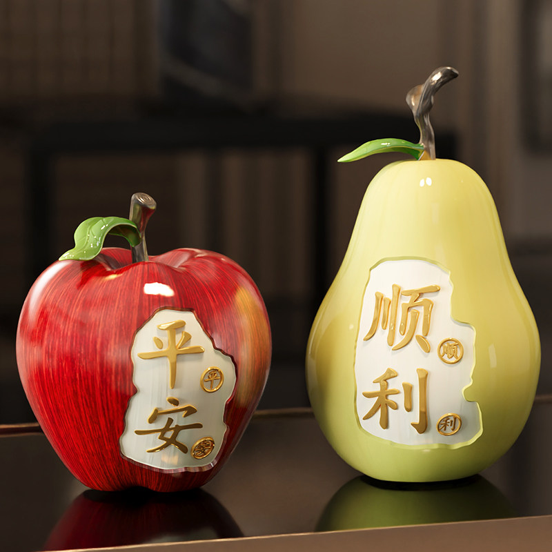 Креативное украшение из яблок и груш украшения для дома телевизор кабинет гостиная метафизика безопасный и плавный смысл ремесла подарки