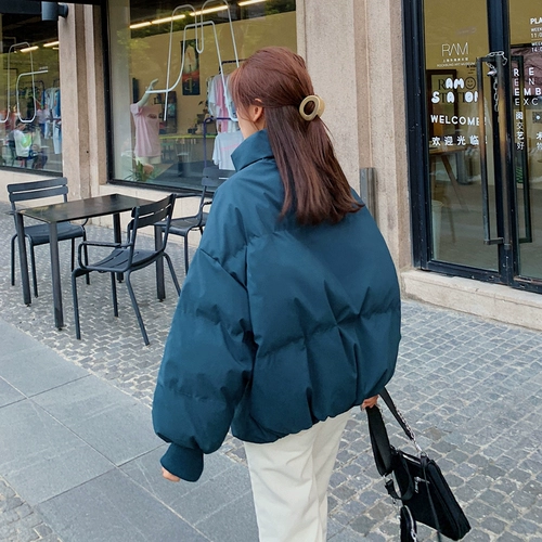 Tide, синий короткий зимний пуховик с пухом, подходит для подростков, 2023, оверсайз, увеличенная толщина