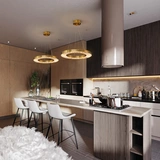 Современная и минималистичная люстра для гостиной, хрустальное дизайнерское кольцо, светильник, легкий роскошный стиль