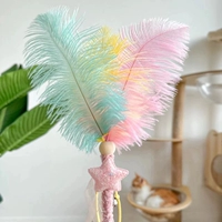 Розовая звезда【Забавная палка с большим пернатым котом】