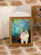 油画复古猫窝猫抓板封闭式安全感相框猫屋高颜值猫玩具油画框装饰
