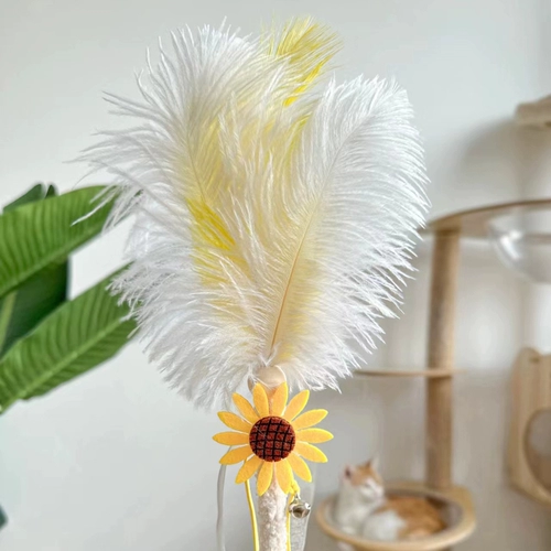 Фея с большим пером, забавная кошачья палка, игрушка для кошек, потребляющая энергию, товары для кошек, устойчивый к укусам пояс для котенка, колокольчик, забавный кот