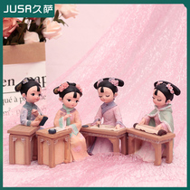 Forbidden City Gog Girl Hearts Palace Court Wind Room Desktop Small Pendulum man Puppet doll Gongtzai Ancient Wind Decorations