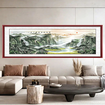 Ancient Chinese painting landscape painting Living room Office Decoration hanging painting Banners Scenery Leaning on Mountain Map Merchants Kyuza