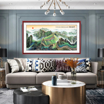 Wanli Great Wall Country Painting Landscape Painting Living Room Office Decoration Hanging Painting Leaning On Mountain Tuxu Sun East Rise Scenic Jiu Sa
