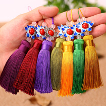 Cloisonne tassel spikes thick clothing bookmarks comb hanging ears Chinese style accessories ethnic style retro decorations