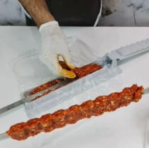 Máquina de brochetas de carne de una sola fila herramienta