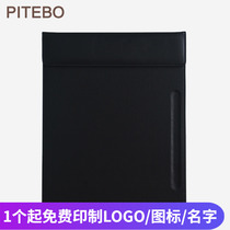 High-end business leather A4 folder with pen slot fashionable office writing pad signature pad writing pad special offer