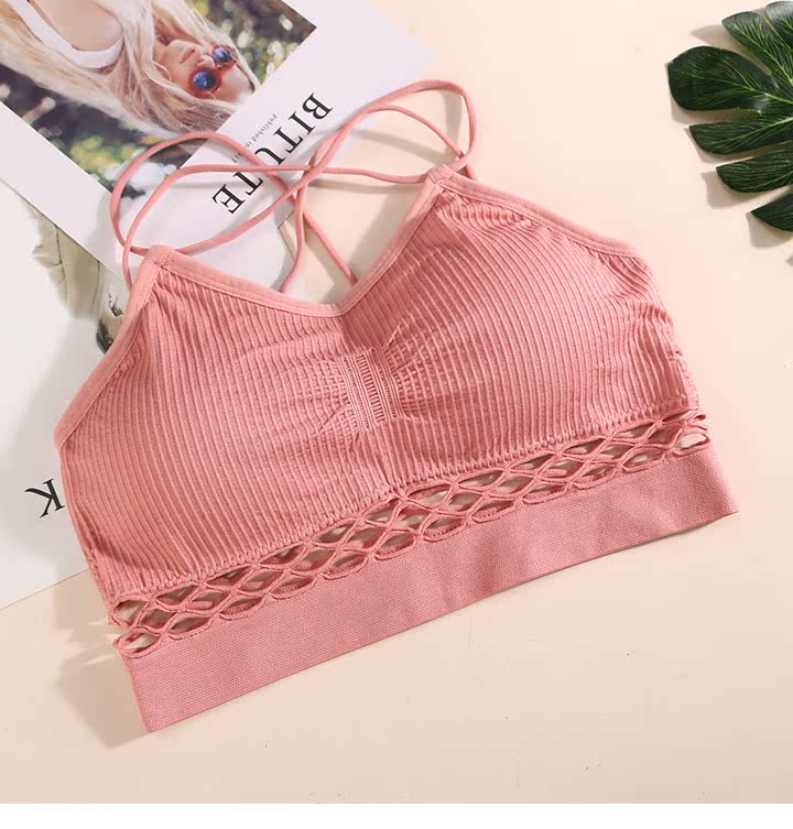 Thắt lưng mỏng đồ lót nữ sinh trung học làm đẹp lưng áo chống ánh sáng ngắn gợi cảm tụ tập yếm ống hàng đầu quấn ngực bra 2 dây