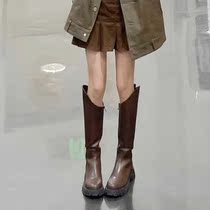 Inron Wind Thick Bottom Rider Boots Small Crowdsourced upper footed look 2021 new side zips However knee-length boots