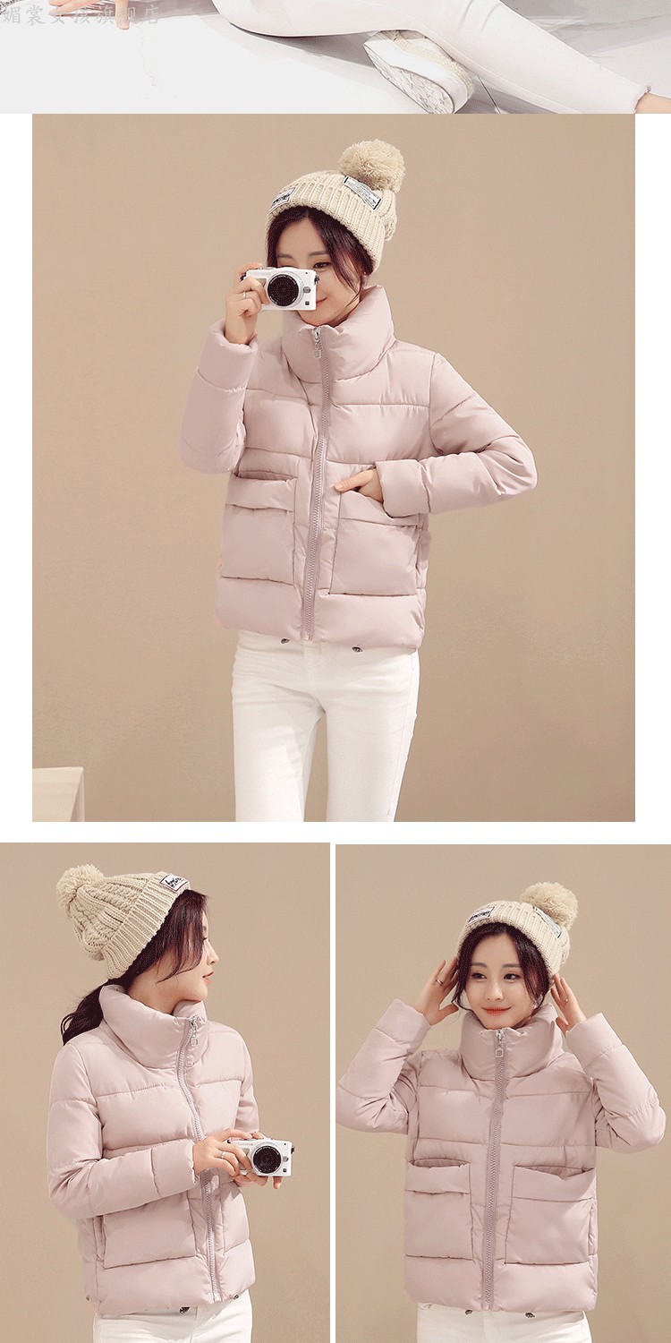 Cotton nữ 2018 phiên bản Hàn Quốc mới của áo khoác mùa đông Áo khoác cotton nhỏ nữ ngắn xuống đệm bông bánh mì mùa đông nữ áo khoác phao nữ