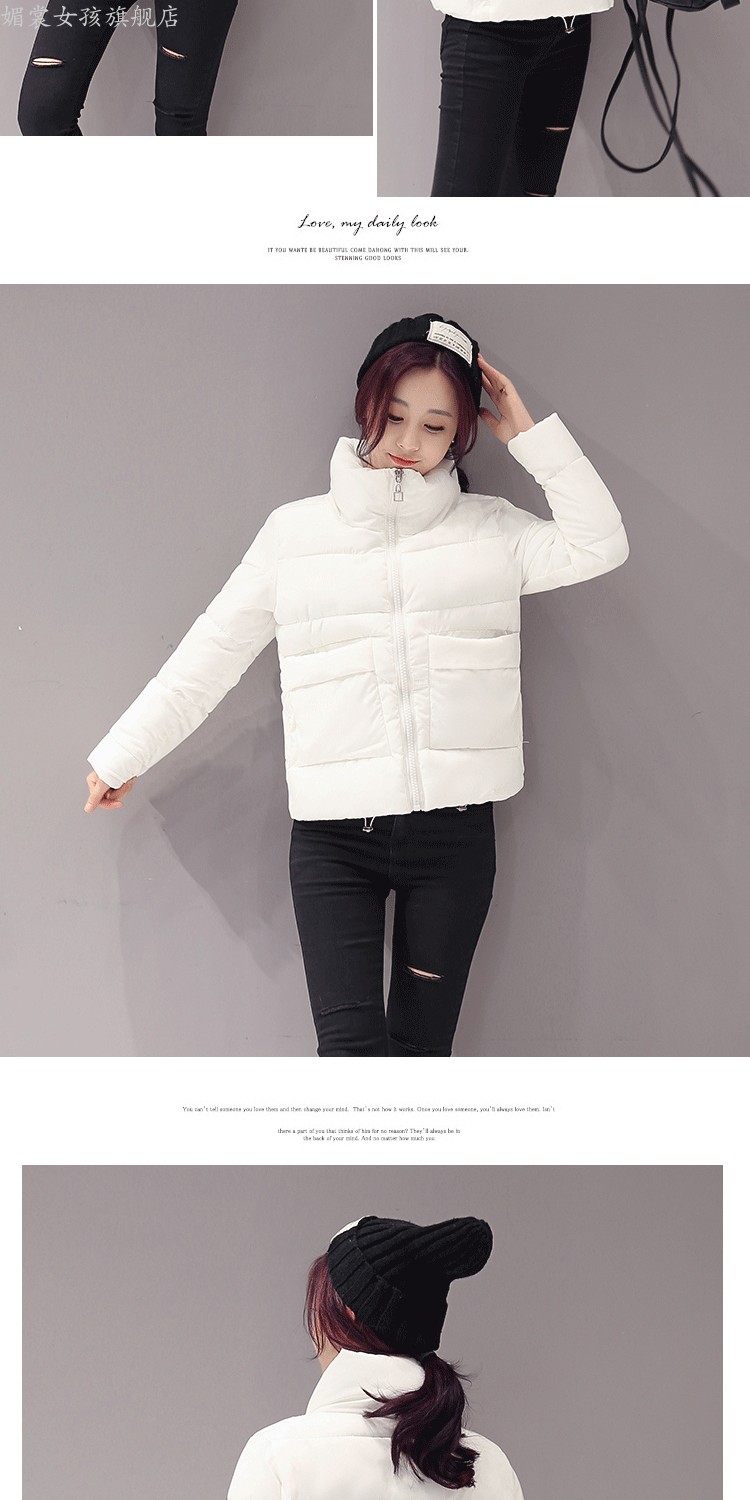 Cotton nữ 2018 phiên bản Hàn Quốc mới của áo khoác mùa đông Áo khoác cotton nhỏ nữ ngắn xuống đệm bông bánh mì mùa đông nữ áo khoác phao nữ