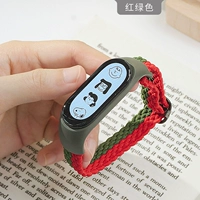 Полосатый вязаный модель-зеленый и красный