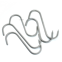 10 pack bold S tip hook stainless steel pork hook commercial beef hook bacon adhesive hook slaughter hook