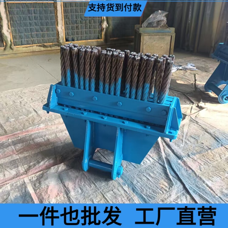 Special Steel Brush for Arches in Sichuan and Chongqing Tunnels, Arch Cleaning Tool, Replaceable Brush Head, Excavator Quick Connector