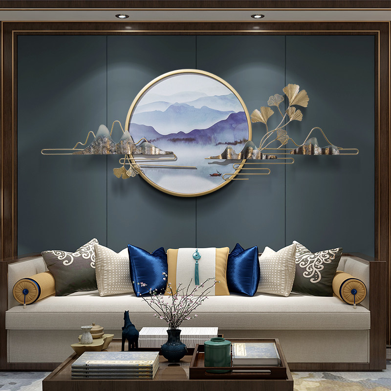 Light luxury wall decoration sofa background wall decoration fashion creative home new Chinese dining room wall decoration hanging decoration