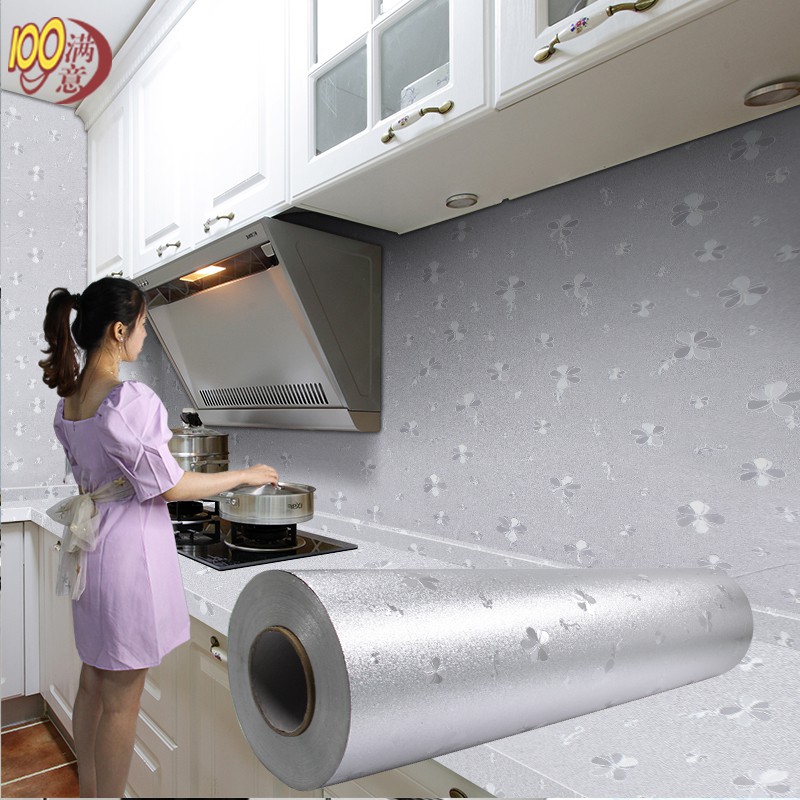 Thickened self-adhesive aluminium film integral cabinet sticker wardrobe moisture-proof drawer cushion aluminium foil anti-oil and waterproof kitchen cabinet cushion paper