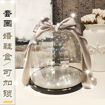 The wedding shoe cover box pick up the pro game 2022 big gift bag stop the door hidden shoe box with lock the whole demagogue groom