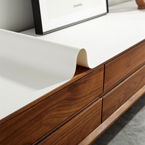 TV cabinet tablecloth insole light luxury solid color leather opaque PVC waterproof oil hot tea table long table mat