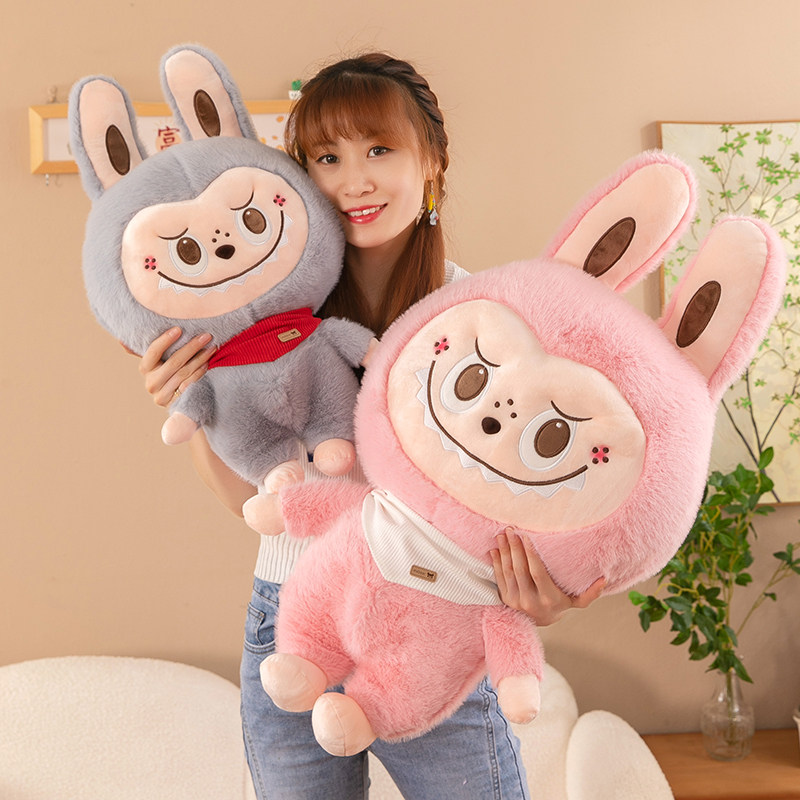 スカーフ、ラブーのぬいぐるみ、ゴールデンミンクのぬいぐるみ、枕、女の子への誕生日プレゼント。