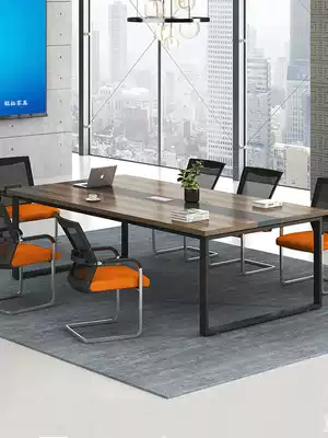 Office conference table long table simple modern size simple splicing negotiation training long bar meeting table and chair combination