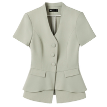 High-end professional suit suit for women summer new short-sleeved temperament beauty salon jewelry hotel work clothes formal wear