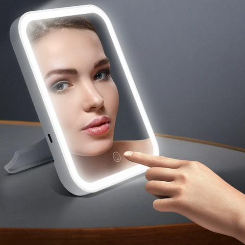 Светодиодное зеркало с подсветкой для школьников, настольный портативный складной заполняющий свет, популярно в интернете