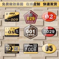 Customized acrylic Internet cafe number plate number plate number table number plate number seat number plate number number plate sauna bath hand card seat box number plate call number access number key card room number door number door plate customization