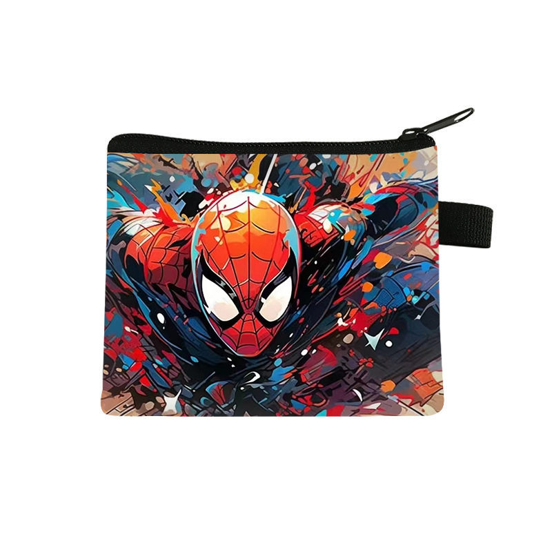 กระเป๋าใส่เหรียญนักเรียนลายมาร์เวล สไปเดอร์แมน 26 แบบ ขายส่ง พร้อมเคสใส่หูฟัง กระเป๋าสตางค์แบบมีซิป ลายการ์ตูน ที่ใส่บัตร