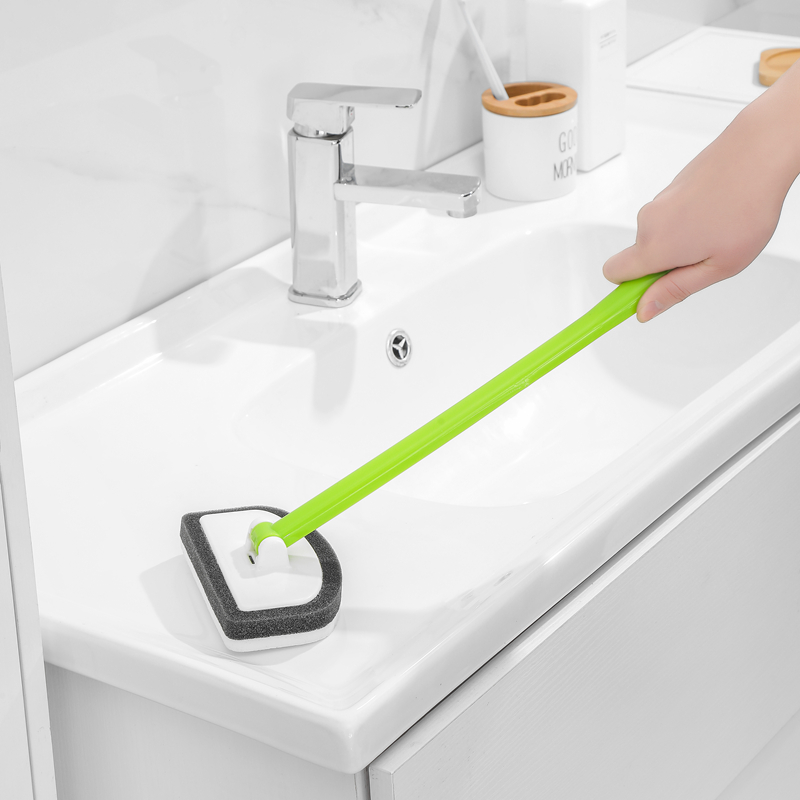 Japan Multifunction Cleaning Brush Long Handle Sponge Brush Makeup Room Bathtub Brushed Bathroom Floor Brushed Tile Sponge Wipe