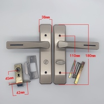 Thickened toilet door lock bathroom door lock aluminum alloy door kitchen toilet toilet keyless single tongue door lock