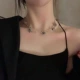 Серебряное колье с камелией