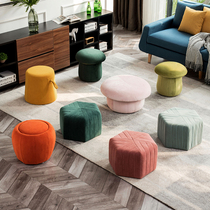 Nordic macarons round couch stool change of shoes stool Home doorway Creative Bedroom round pier Domestic small mound dines