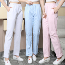 Nurse Pants Winter woman white pink blue nurse working pants for body size Large size male section tightness waist and summer