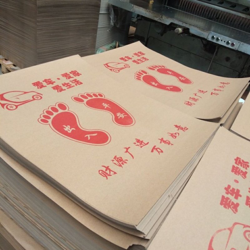 Wear-resistant 100 sheets of car disposable foot pad paper protective article pedal paper waterproof kraft paper foot pad custom made