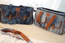 Amaijia ~ Day single out-of-print big classic denim bag multifunctional portable cross-body pet dog bag