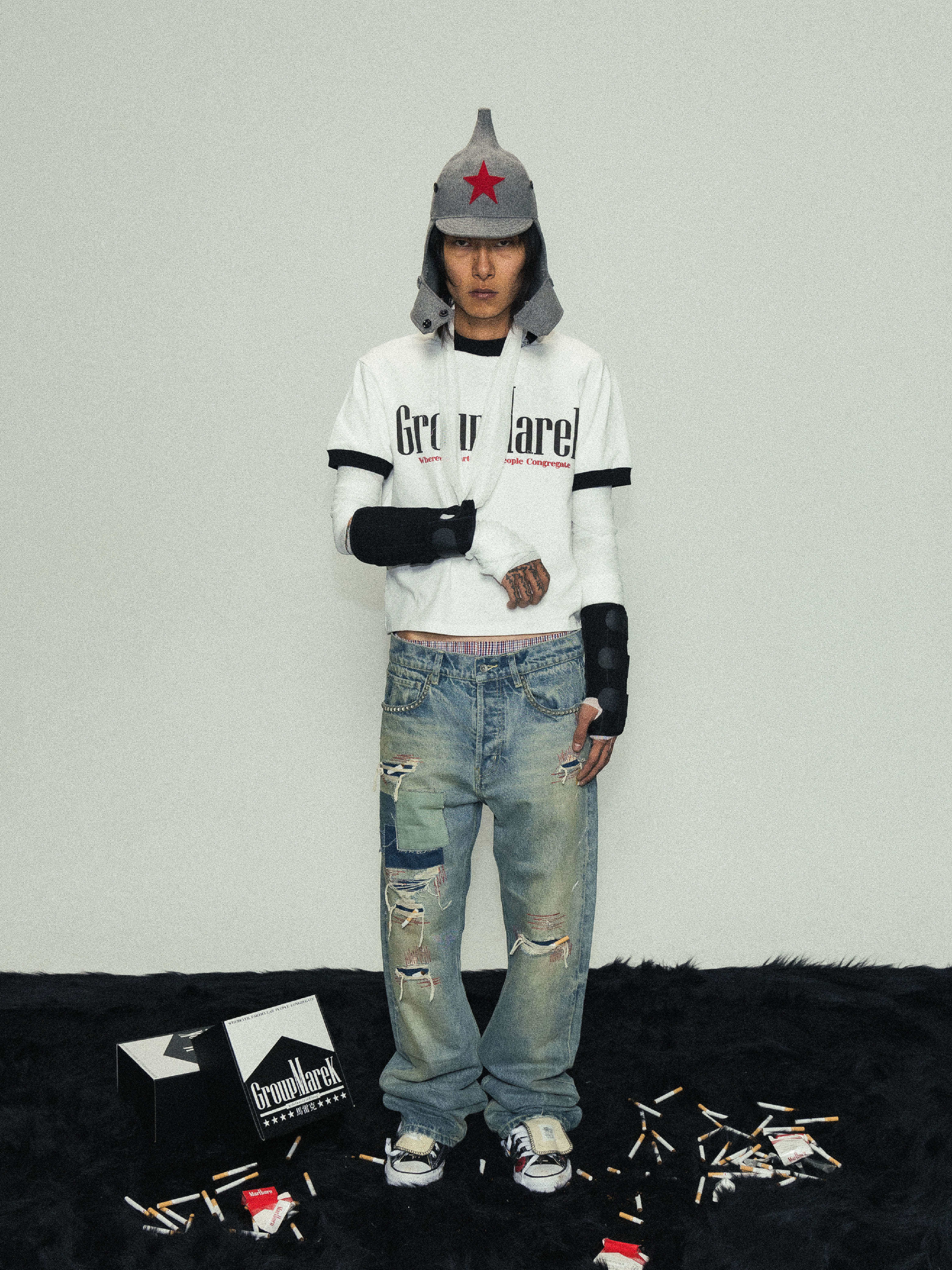 メンズ GROUPMAREK[GMK] LuckyGod 16oz Jeans