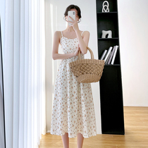 2022 new tea hysteria style first love long dress snowspun broken flower harnesses one-piece dress sweaters and two suit womens summer