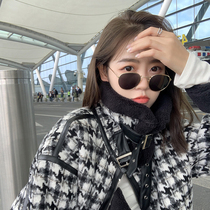 Thousands of birds Glamb wool coat female autumn winter 100 lap 2021 new Korean version easy to thicken and add velvety collar locomotive clothes