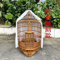 Bird cage bamboo wide cage painting brow cage full set of old bamboo bird cage large number three pitchers 8 Gothic cage small bird cage Grand full