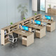 사무실 책상과 의자 조합 심플하고 현대적인 사무실 책상 직원 책상 사무원 금융 더블 데스크 워크 스테이션
