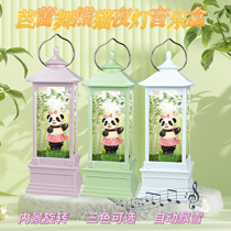 Panda Ornament Music Box Rotating Music Box Crystal Ball Childrens Girl Tenth and Sixth Birthday Gift
