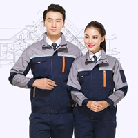 Полиэстер Хлопок темно-синий серо-топ