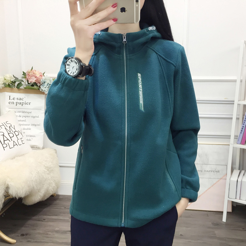 Grip Suede Jacket Woman Shake Grain velvet Flannel Flannel Plus Suede Thickened Warm Autumn Winter Suede Jersey Undergarment Liner