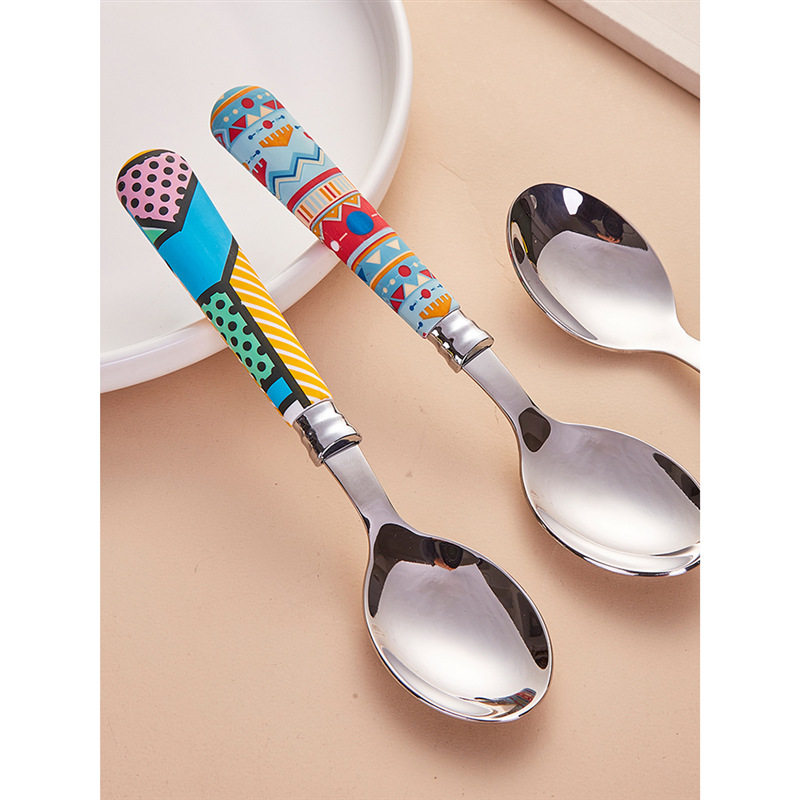Gold Stone Original Spoon Fork 304 Stainless Steel Home Baby Children Eat Soup Spoon Cute High Face Value Cutlery-Taobao