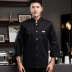 Quần áo làm việc đầu bếp thoáng khí polyester-cotton cao cấp dài tay nam mùa thu nhà hàng khách sạn phục vụ nhà bếp làm bánh quần áo đầu bếp đồng phục đầu bếp may sẵn áo bếp may sẵn 