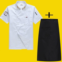 Белая черная юбка в складку, короткий рукав