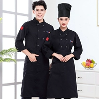 Черный лонгслив, фартук, увеличенная толщина