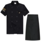 Черный фартук, короткий рукав