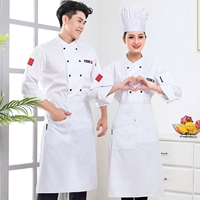 Белый лонгслив, фартук, увеличенная толщина